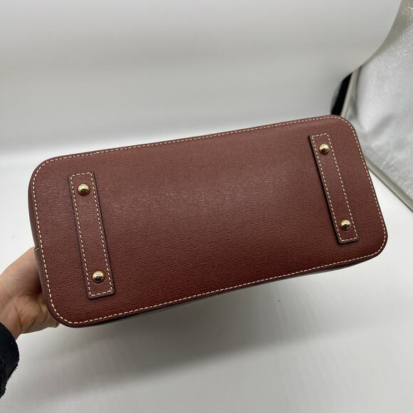 Dooney & Bourke Saffiano Leather Hobo Handbags Amber Brown - Picture 9 of 16